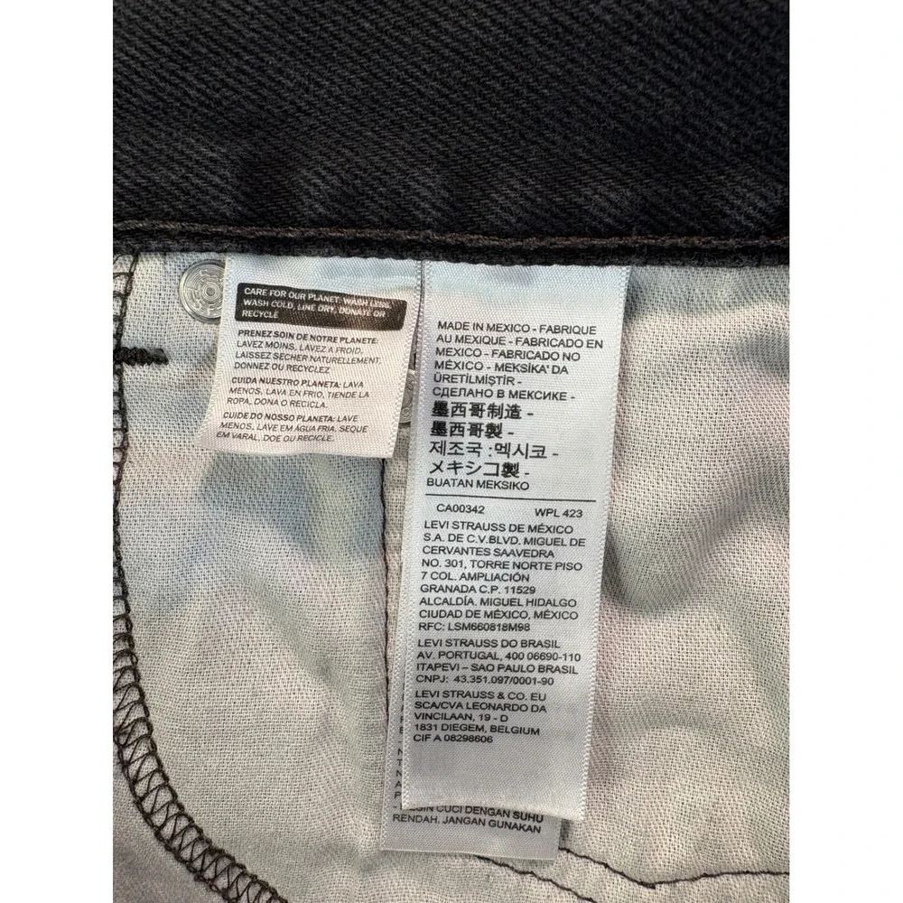 Levis 505 Regular Fit Black Denim Jeans‎ Mens 38x34 00505-0260 Straight Leg